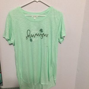 ** NWT Maurices shenanigans shamrock t shirt 0X St patricks Day Irish